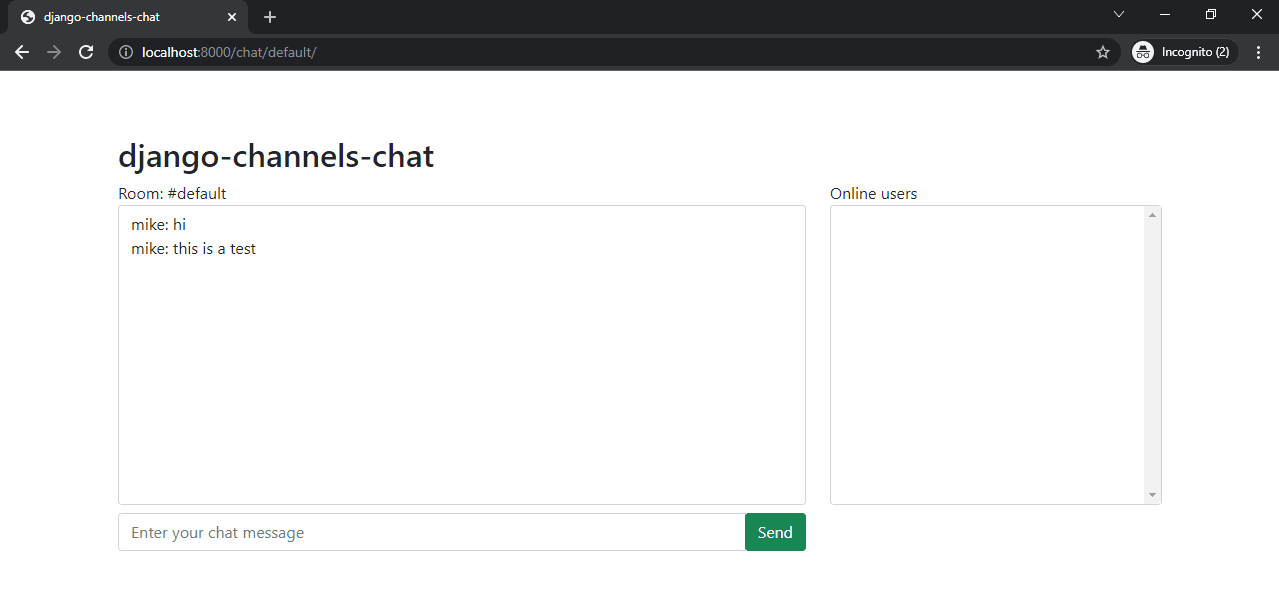 Django Channels Chat With Usernames