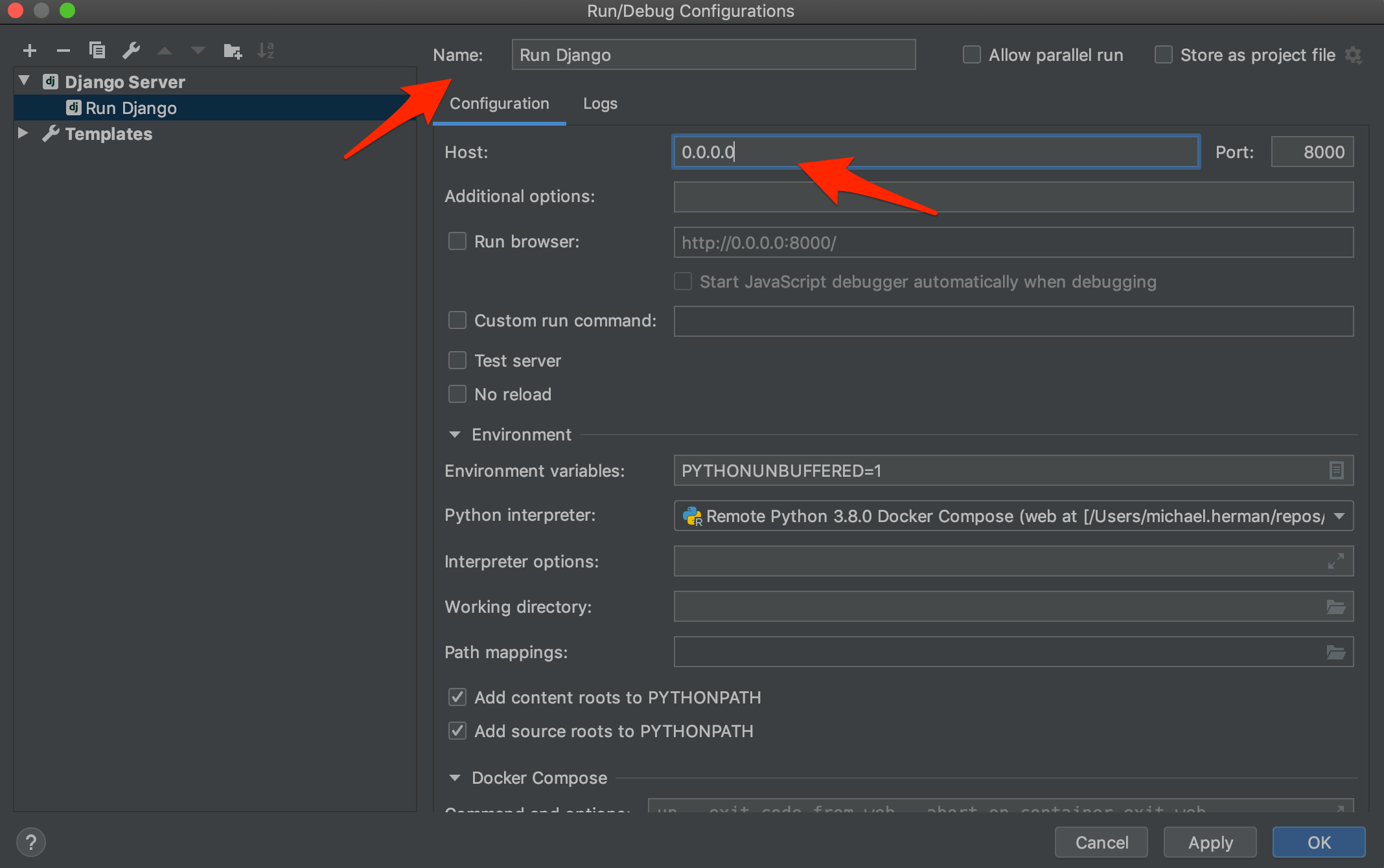 Как запустить джанго проект в pycharm