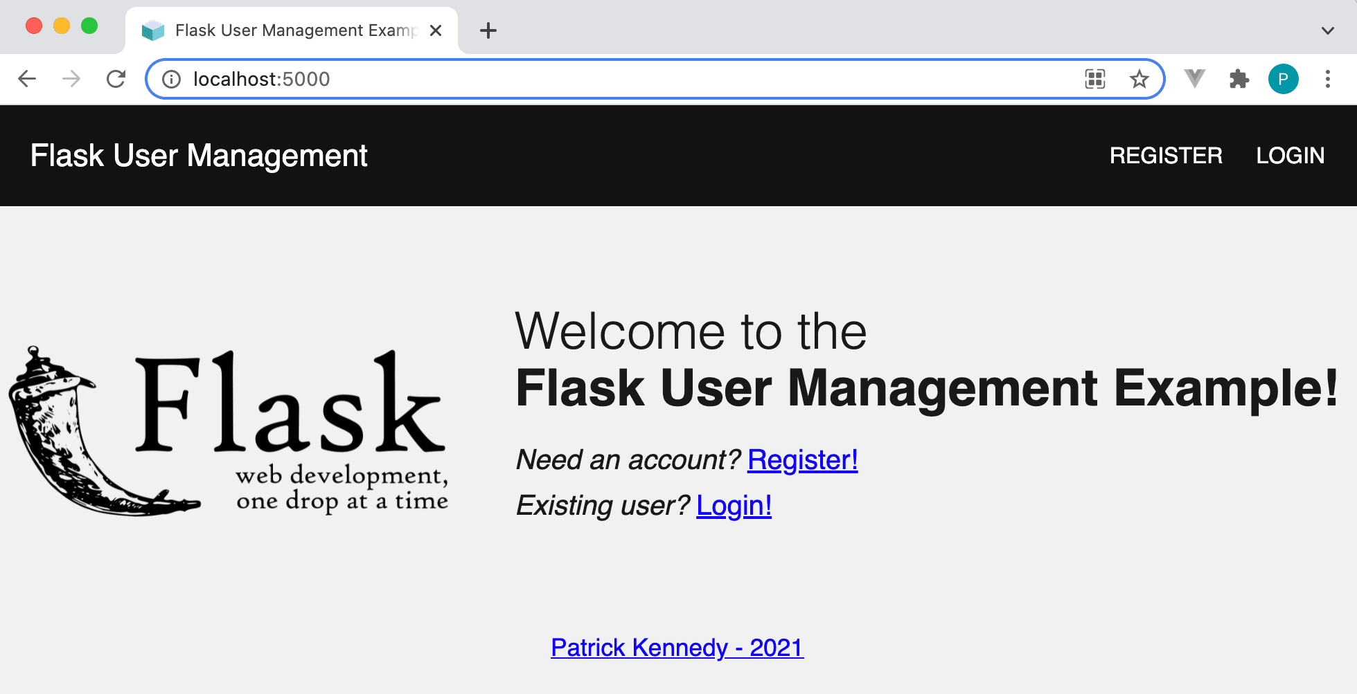 Flask 用戶管理主頁
