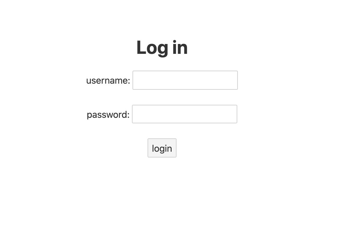 login form