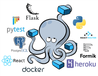 Various logos sitting around an Octopus