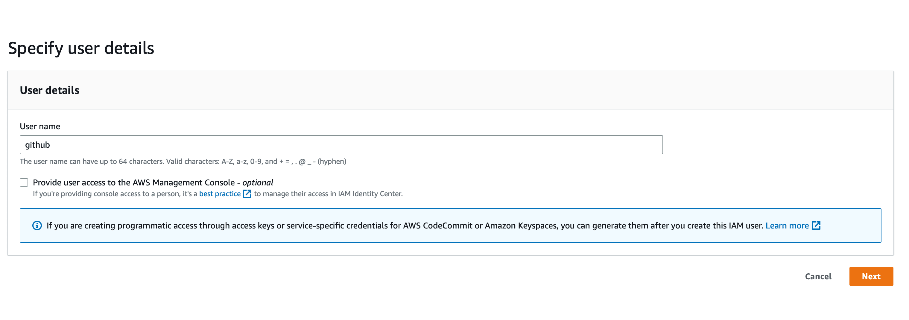 Add GitHub user